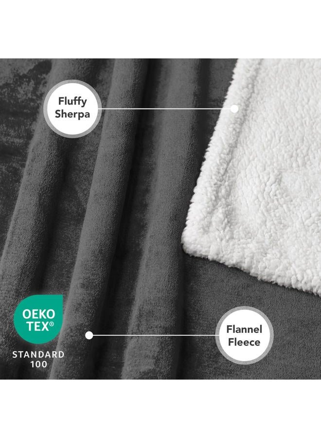 PetAmi Waterproof Dog Blanket for Small Medium Dog Puppy Cat Throw for Couch Cover Leakproof Protection, Sherpa Fleece, Reversible Soft Washable 29x40 Charcoal Gray - Image 3