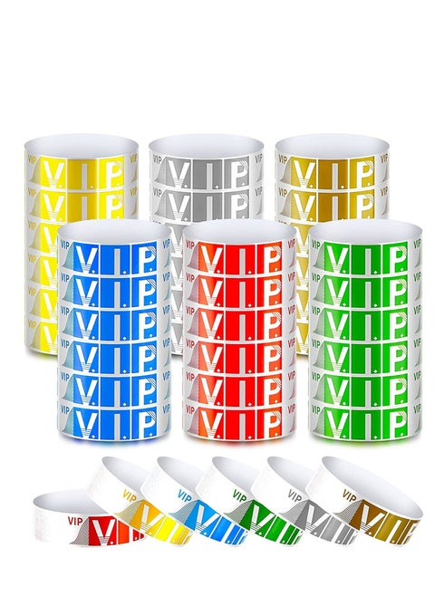 600 Pcs Entry Wristbands for Events Custom Colored Paper Wristband 25Cm  Comfortable, Not Easy to Break, for Events Security Parties Festivals