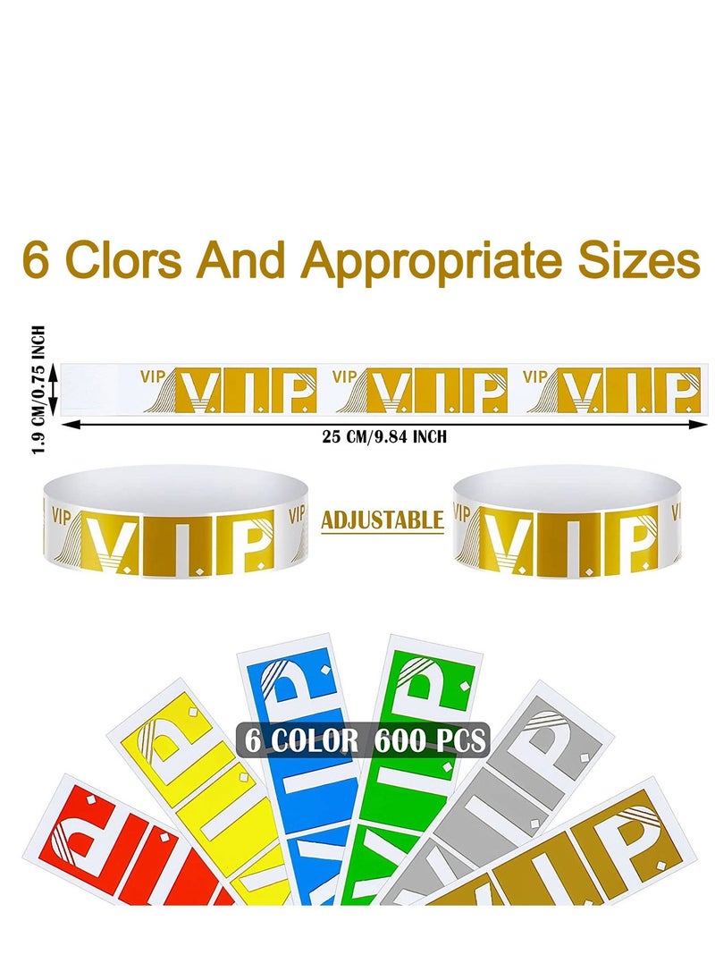 SYOSI - 600 Pcs Entry Wristbands for Events Custom Colored Paper Wristband 25Cm  Comfortable, Not Easy to Break, for Events Security Parties Festivals - Image 1