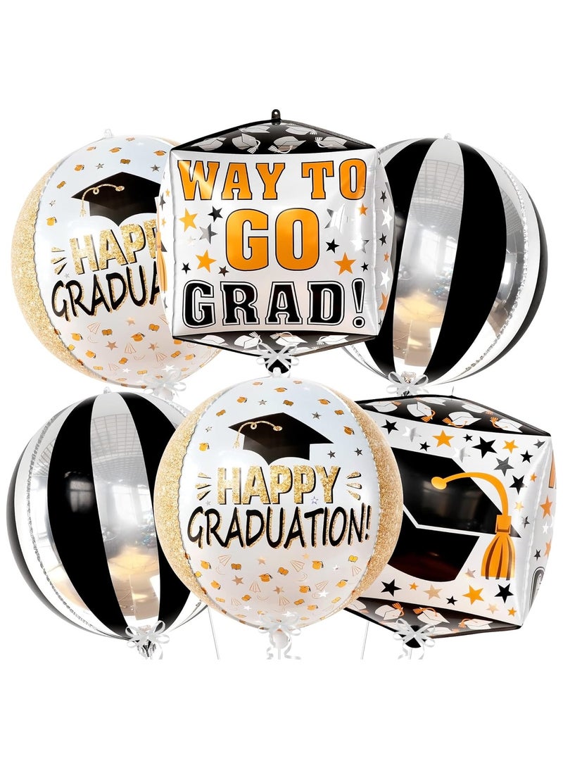 KatchOn, XtraLarge Happy Graduation Balloons - Pack of 6, 22 Inch | Graduation Decorations 2025 | Grad Balloons class of 2025 | 2025 Grad Decor - Image 1