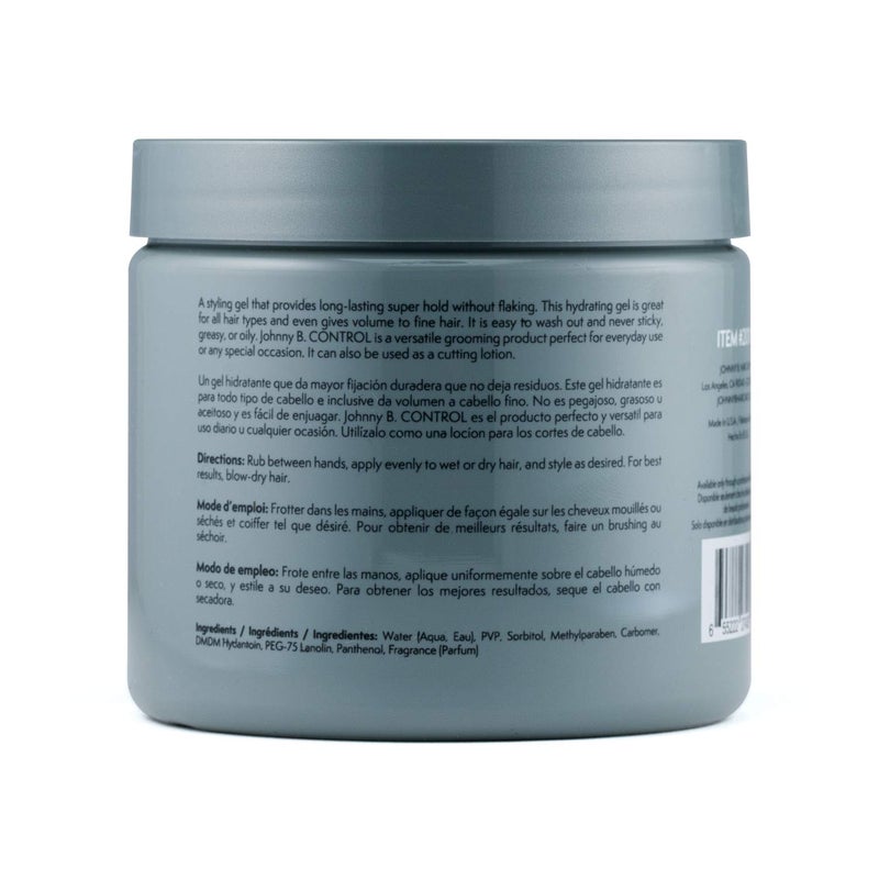 JOHNNY B. Control Alcohol-Free Hair Styling Gel, Strong Hold, All Hair Types 16 oz. - Image 3