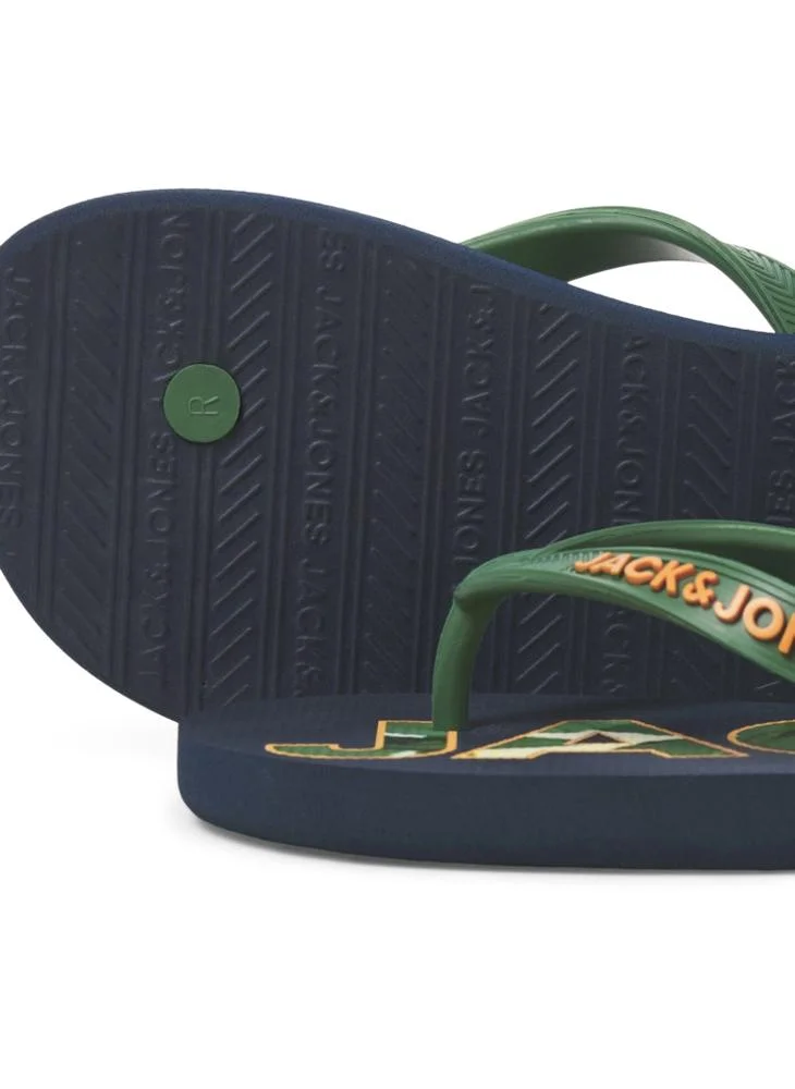 Jack & Jones Junior JFWLOGO PALM PRINT FLIP FLOP JNR