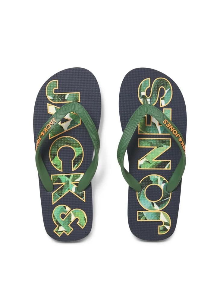 Jack & Jones Junior JFWLOGO PALM PRINT FLIP FLOP JNR