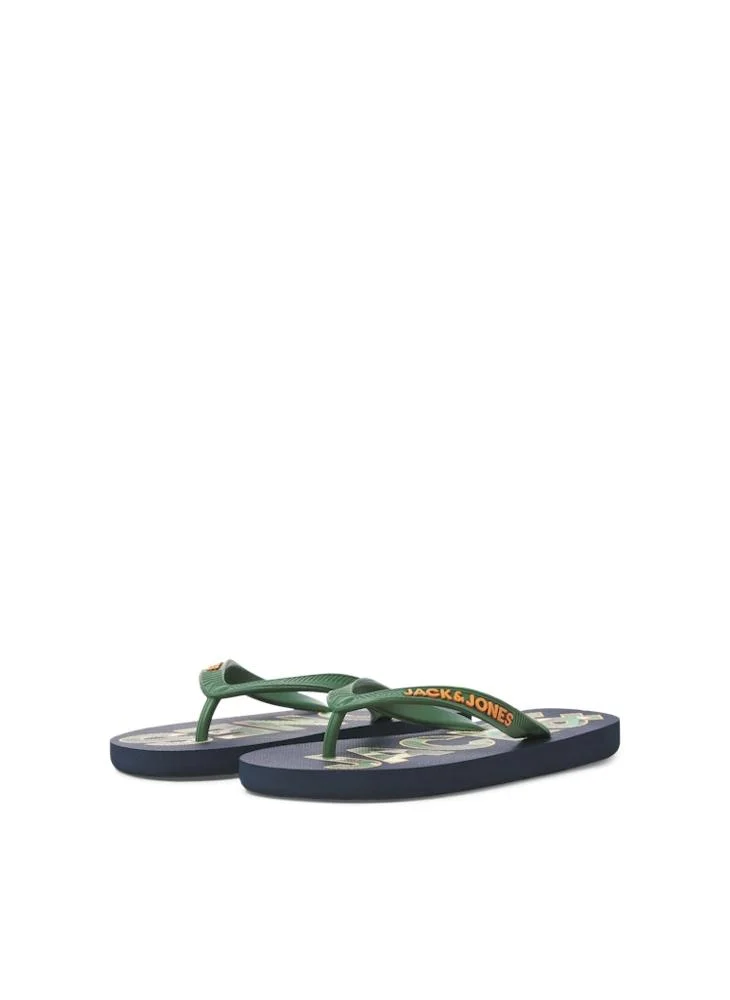 جاك وجونز جونيور Kids Jfwlogo Logo Flip Flops