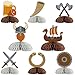 Cheerupp 8 Pcs Nordic Viking Helmet Ship Honeycomb Centerpieces Decorations Barbarian Pirate Table Toppers Decor Northern Europe Pirate 3D Table Signs for Baby Shower Birthday Party Supplies - Image 2
