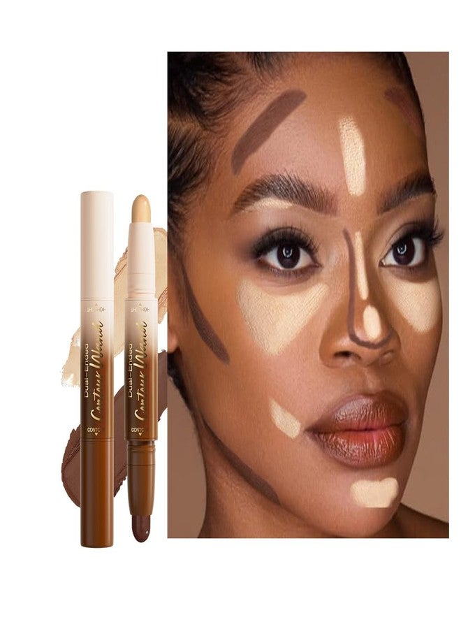 QIDSTERS 2in1 Cream Contour Highlighter Stick, Rich - Image 1