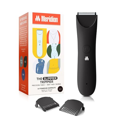 MERIDIAN Slimmer Trimmer Electric Razor for Women Bikini Line Pubic Hair Trimmer Rechargeable Waterproof Painless Flawless Shave for Sensitive Skin Gentle Quiet TravelFriendly Onyx - Image 1