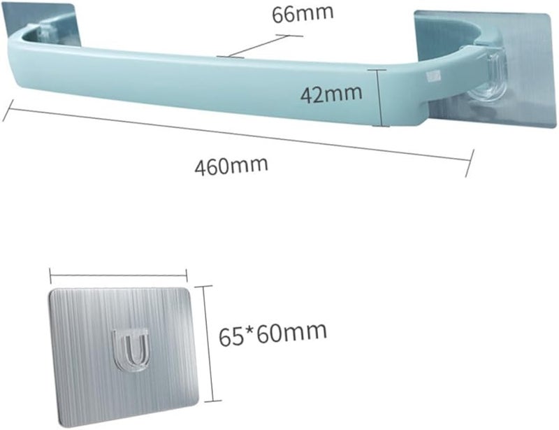 Self Adhesive Wall Mounted Towel Rack Single Bar No Drilling Installation Space Saving Heat Resistant - Image 4