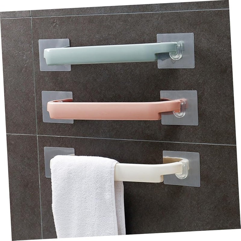 Self Adhesive Wall Mounted Towel Rack Single Bar No Drilling Installation Space Saving Heat Resistant - Image 5