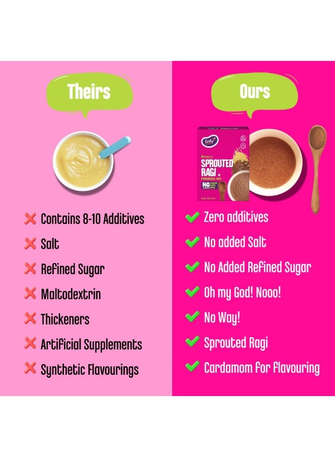 early FOODS Moong & Sprouted Ragi Porridge Mix | No Added Sugar, No Salt, No Milk Porridge mix - Image 2