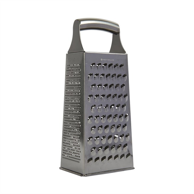 ACIDETCHED STAINLESS STEEL BOX GRATER WITH HANDLE 24 CM 95 SILVER