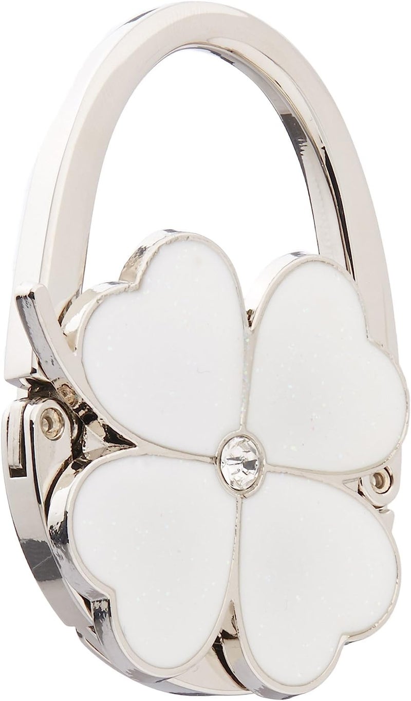 ROFLYER Clover Design Foldable Handbag Hanger Folding Purse Table Hook Holder(White) - Image 2
