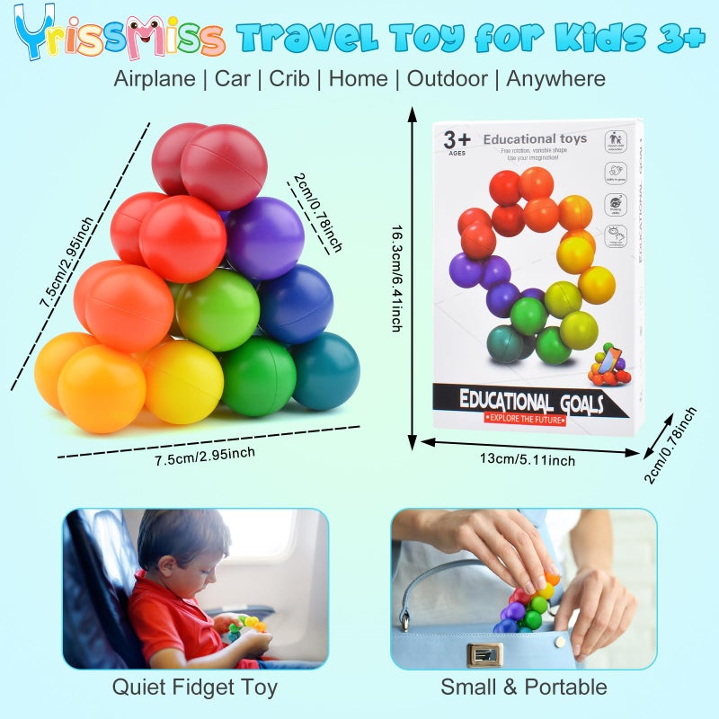 Yrissmiss Easter Basket Stuffers Gifts for Kids Boys Girls 2PCS Autism Sensory Toys for Autistic Children, Sensory Fidget Toys for Adults Kids, Autism Toys for Toddlers, Travel Toys Present for Kids Ages 3+ A - Image 2