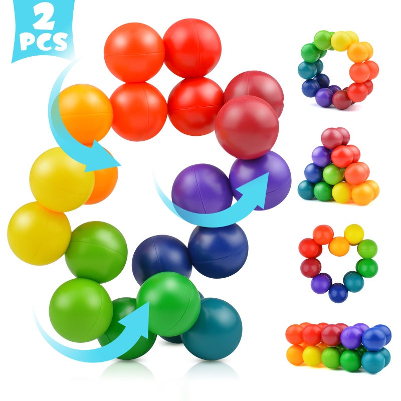 Yrissmiss Easter Basket Stuffers Gifts for Kids Boys Girls 2PCS Autism Sensory Toys for Autistic Children, Sensory Fidget Toys for Adults Kids, Autism Toys for Toddlers, Travel Toys Present for Kids Ages 3+ A - Image 1