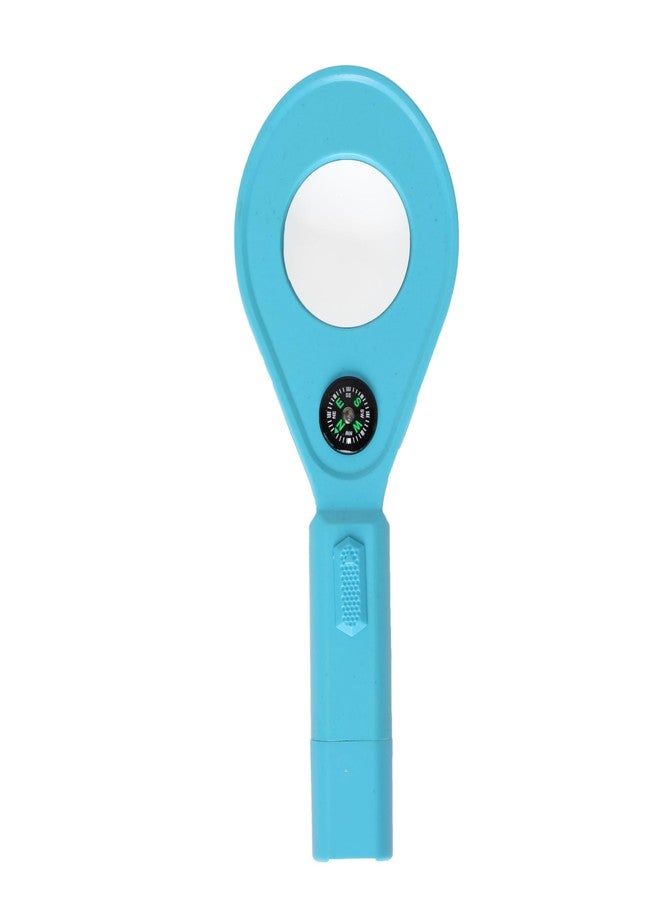 LABZIO Portable LED Lighted Magnifying Glass, 60mm Lens with 4 Color Options - Blue | Ideal for Reading, Crafts, Jewelry, and Detailed Inspection - Image 1