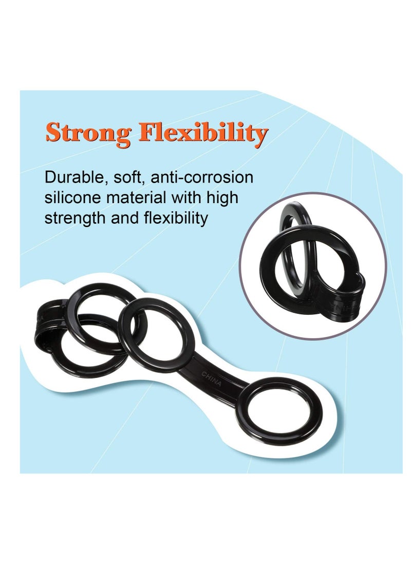 SOLARAE Silicone Snorkel Strap Keeper, Dive Lock Kit, 12 Pcs Dive Universal Plastic Clip, Snorkel Mask Strap Keeper Tube Holder, Attachment Gear Spare Part Accessories - Image 4