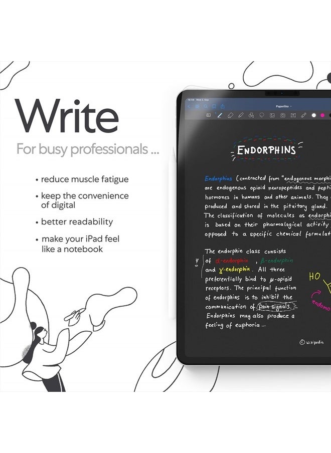 Paperlike - 2.0 (Previous Model) for iPad Pro 11" (2020/21/22) & iPad Air 10.9" (2020/22) - Screen Protector for Drawing and Writing like on Paper - Image 1