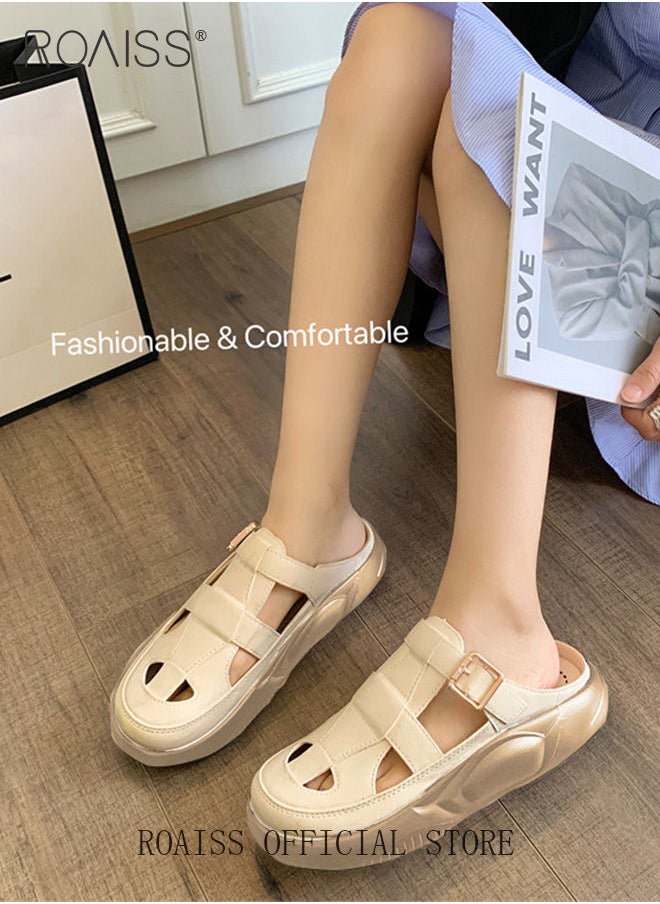 Women's Closed Toe Half Slippers Summer Slip-On Lazy Half Slide Sandals Soft and Comfortable Hollow Out Thick Sole Casual Shoes for Women Freeing up your feet - pzsku/ZB720B8048F0F026D6677Z/45/_/1693715747/470f9aba-6fc8-42c1-b950-cf0a0e9f04bf