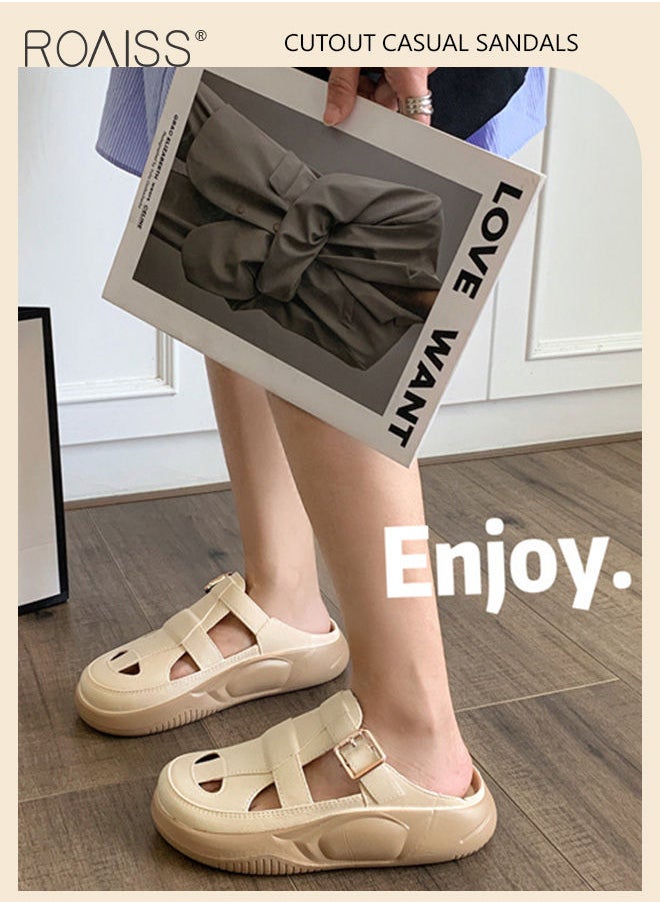 Women's Closed Toe Half Slippers Summer Slip-On Lazy Half Slide Sandals Soft and Comfortable Hollow Out Thick Sole Casual Shoes for Women Freeing up your feet - pzsku/ZB720B8048F0F026D6677Z/45/_/1693715832/d062779c-2100-40be-ac49-501ebc6f3832