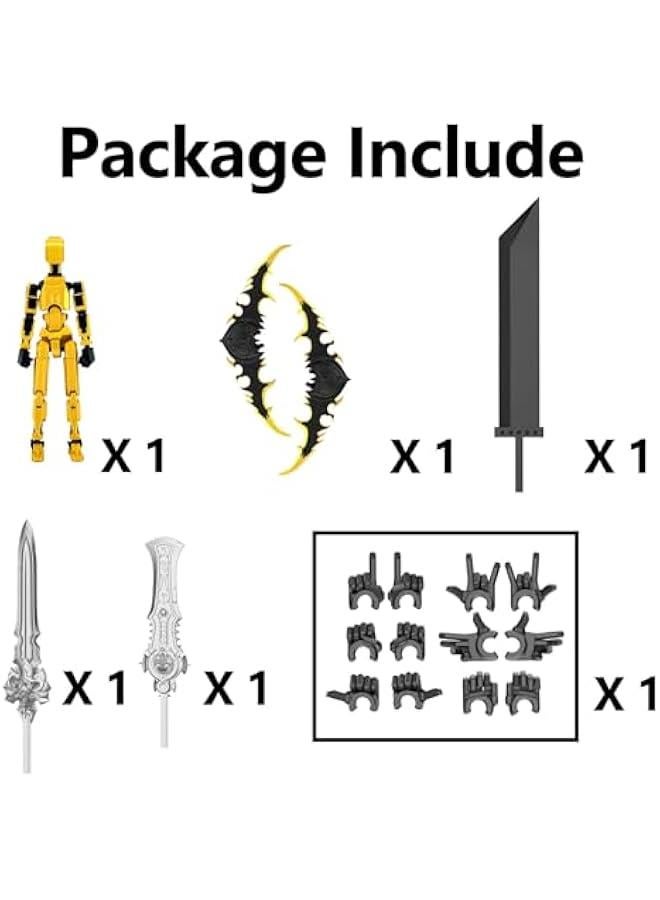 (Assembly Completed) 3D Printed Action Figure，T13 Robot Action Figure, T13 Collectible Action Figure Articulated, for Collectors Desktop Decorations ((Golden Black)) - Image 3