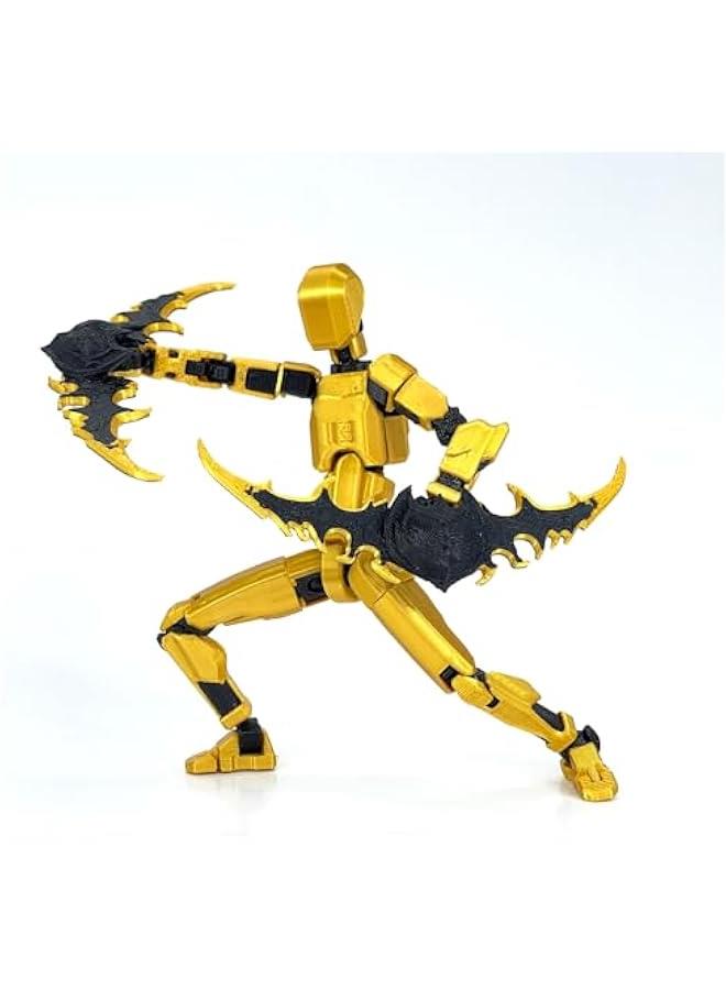 (Assembly Completed) 3D Printed Action Figure，T13 Robot Action Figure, T13 Collectible Action Figure Articulated, for Collectors Desktop Decorations ((Golden Black)) - Image 5