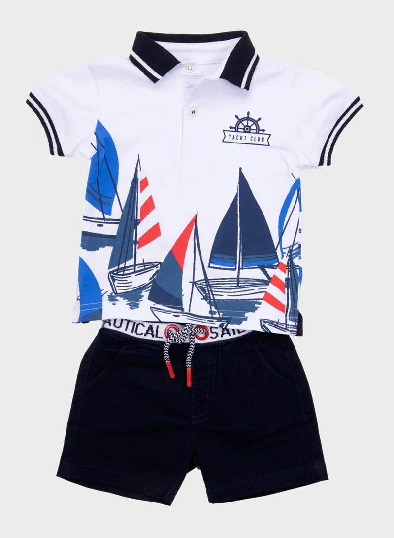Babybol Infant Graphic T-Shirt + Shorts Set