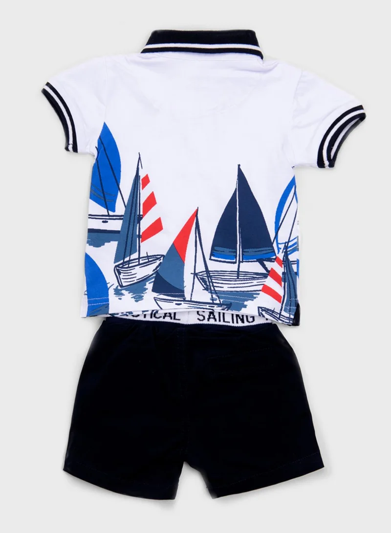 Babybol Infant Graphic T-Shirt + Shorts Set