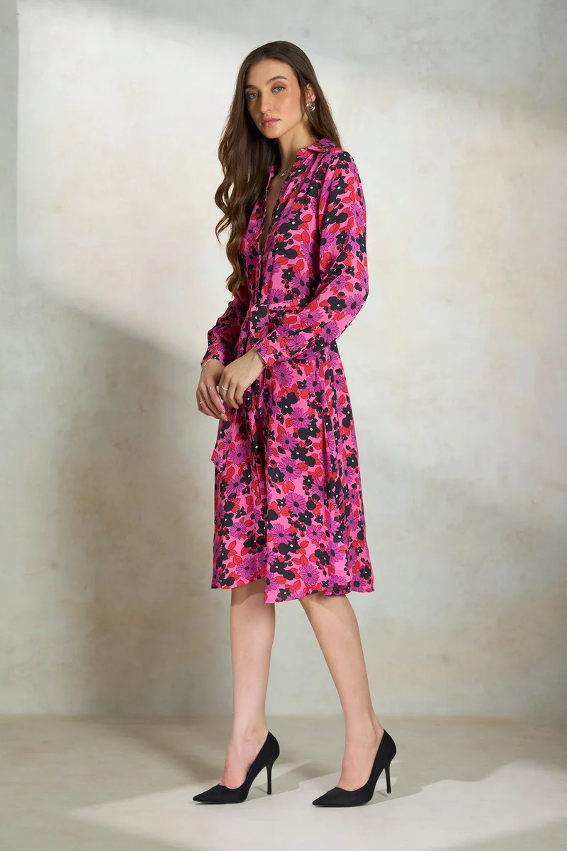 Virgio Floral Print Dress