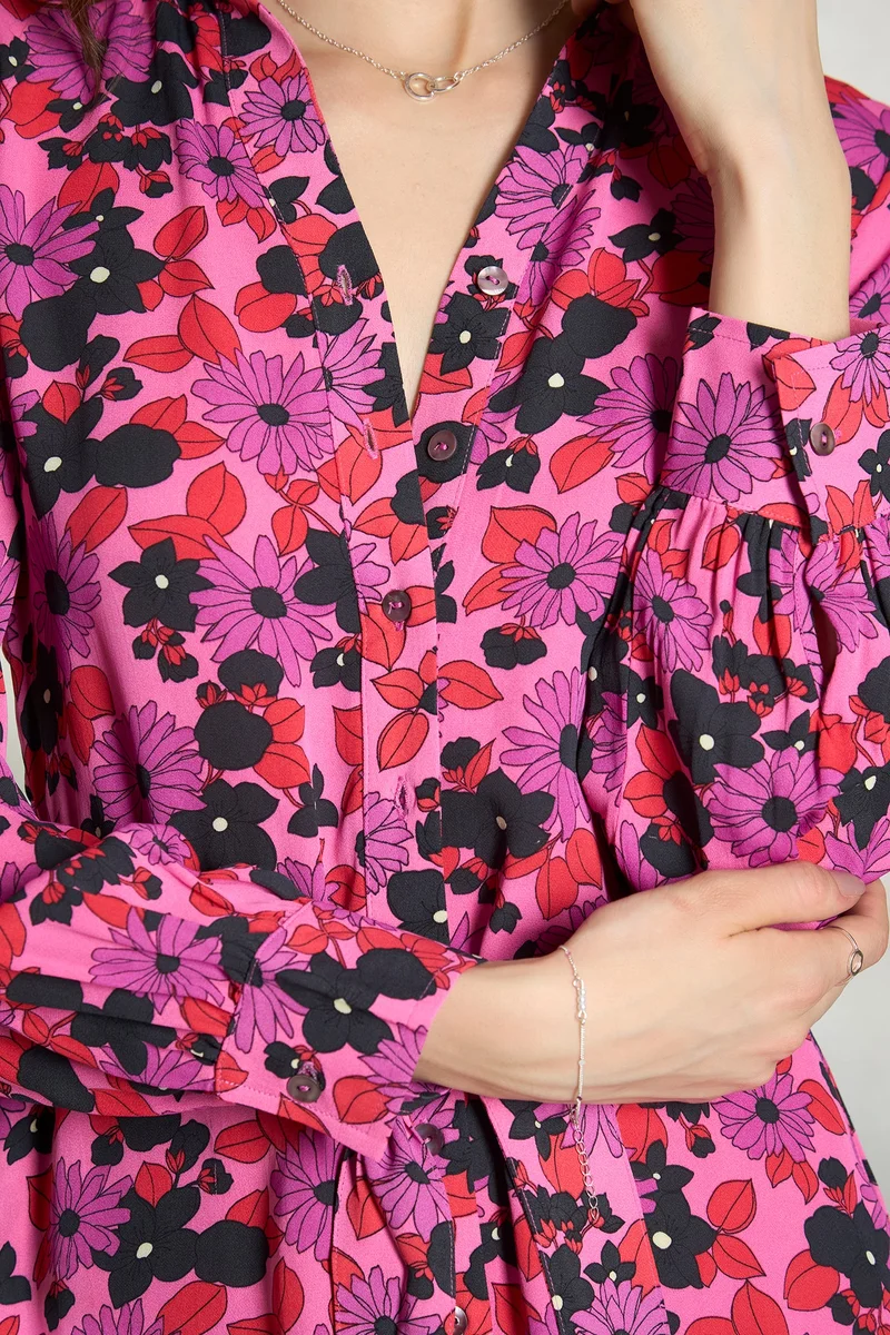 Virgio Floral Print Dress