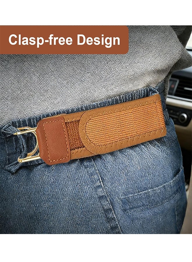 NAKODU 2 PCS Buckleless Belt Hook, Metal Hook Elastic Belt for Men Women, Invisible Stretch No Buckle Waistband, Adjustable Side Waistband For Work, Casual, Business, Travel, Commuting, Easy To Use - Image 4