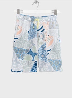 Youth Abstract Print Shorts