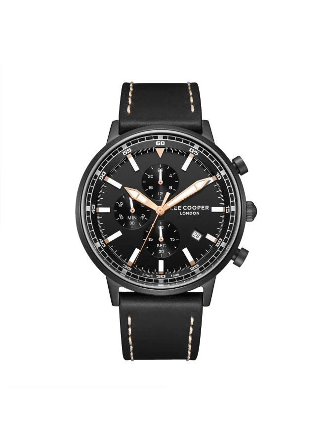 لي كوبر Men's Leather Multi Function Watch LC07943.651 - 46 mm