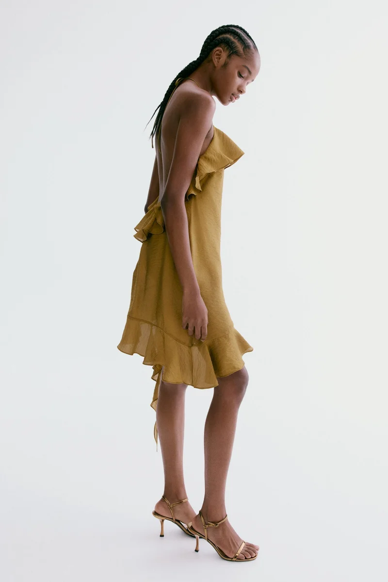 H&M Flounced halterneck dress