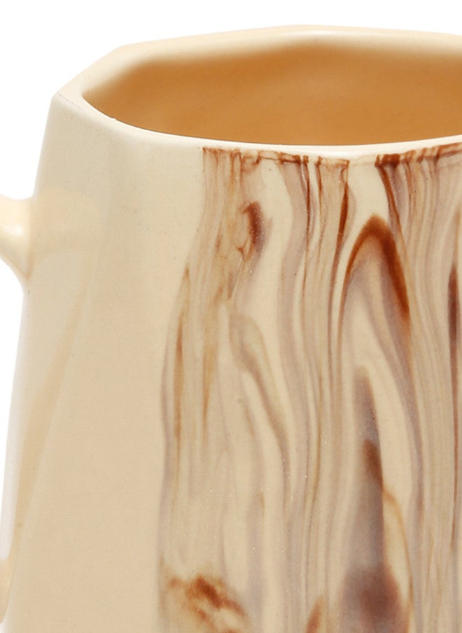 Arrabi Cream Abstract Ceramic Handmade 6 Piece Cups - 150ml - Image 5