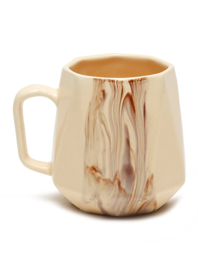 Arrabi Cream Abstract Ceramic Handmade 6 Piece Cups - 150ml - Image 4