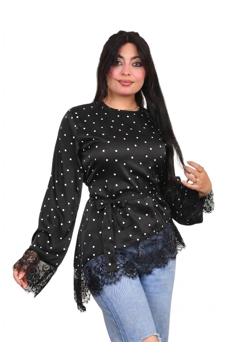 satin dantil blouse - Image 2