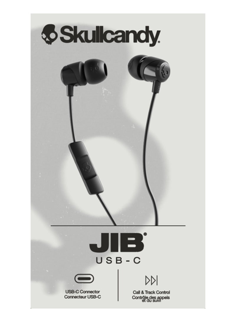 سكل كاندي سماعات أذن سلكية Jib بمنفذ USB-C مع عزل للضوضاء، وميكروفون مدمج للتحكم في المكالمات والموسيقى، متوافقة مع أجهزة iPhone وAndroid، تتضمن أغطية أذن لتوفير ملاءمة مثالية، لون أسود حقيقي - Image 5