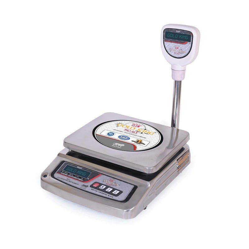 GOLD KING SCALE GOLD KING SCALE 30 Kg Table Top Weight Machine with Poll Display Mainly Used For Domestic Professional Commercial Purpose Factory kirana shop Sweet shop  - Image 1