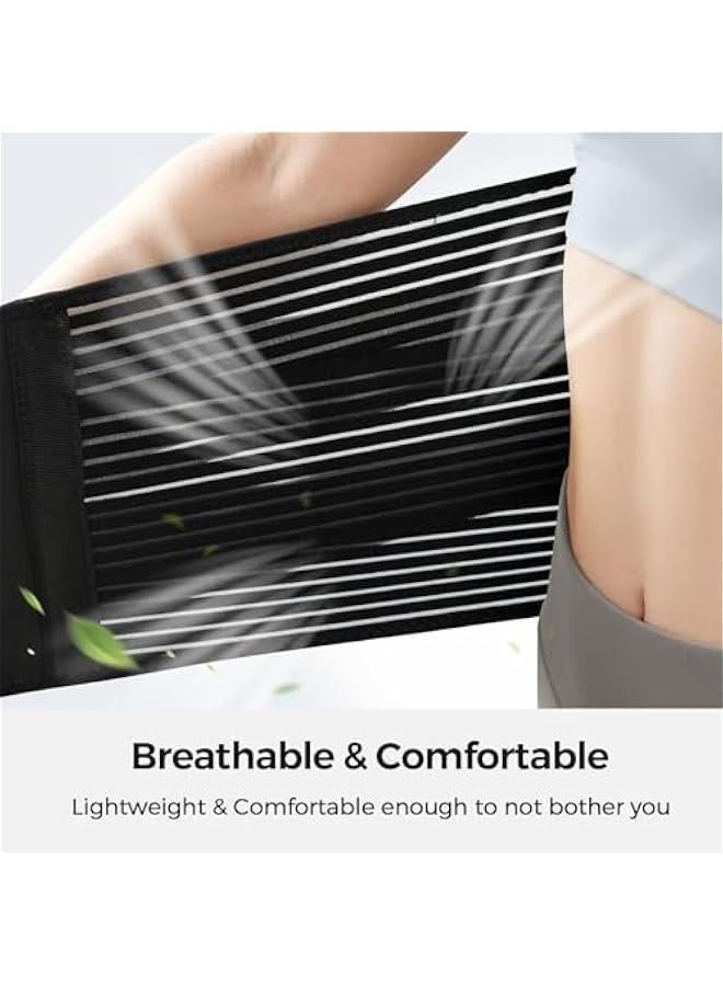 HOOKOR Back Brace, Lower Back Pain Relief with Stays, Adjustable Back Support Belt for Work, Back Brace for Lower Back Pain Relief, Anti-skid Lumbar Support for Sciatica Scoliosis for Men, Women (L) - Image 3