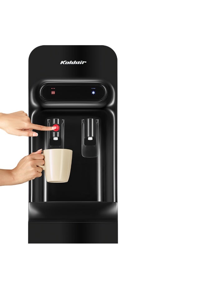 كولداير خزان مياه عالي التحميل قائم بذاته، صنبورين للمياه الساخنة والباردة، نوع KWD Slim - أسود - Image 4