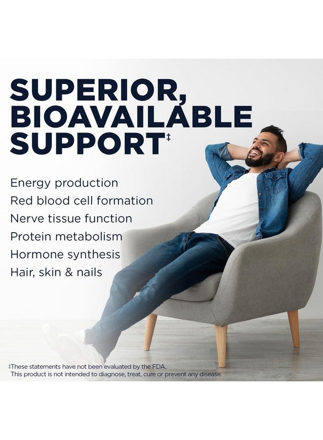 KAL CoEnzyme Vitamin B Complex, Chewable B Vitamins for Healthy Energy, Red Blood Cell and Nerve Function Support w/Vitamin B12, B6, Folic Acid, Natural Cocoa Mint, Vegan, Sugar Free, 30 Serv, 60ct - Image 3