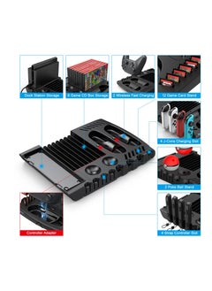 KASTWAVE Switch Accessories Organizer Station, Controller & J-Cons Charger, Switch Storage for Games, TV Dock, Pro Controller, Wrist Strap, Compatible with NS & OLED  - Image 2