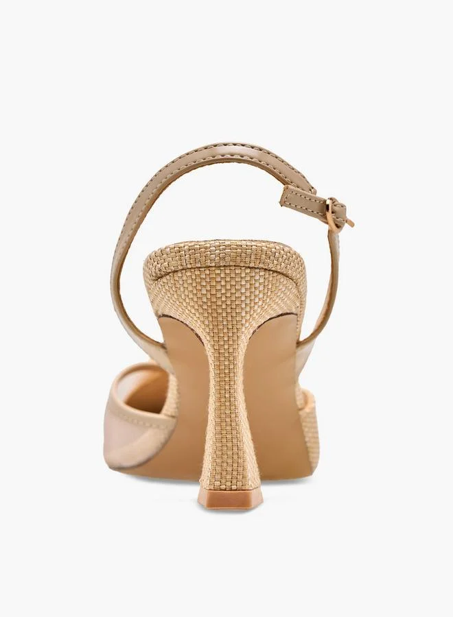 Flora Bella By Shoexpress BEIGE Flora Bella Women Flared Heel Sandals for Women | Best Price UAE