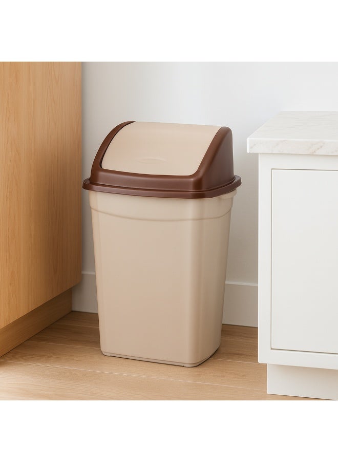 PLANET 26 Liter Swing-Top Trash Can with Self-Closing Lid – Odor-Control Waste Bin for Kitchen, Bathroom & Office, Durable Easy-Clean Plastic - Image 2