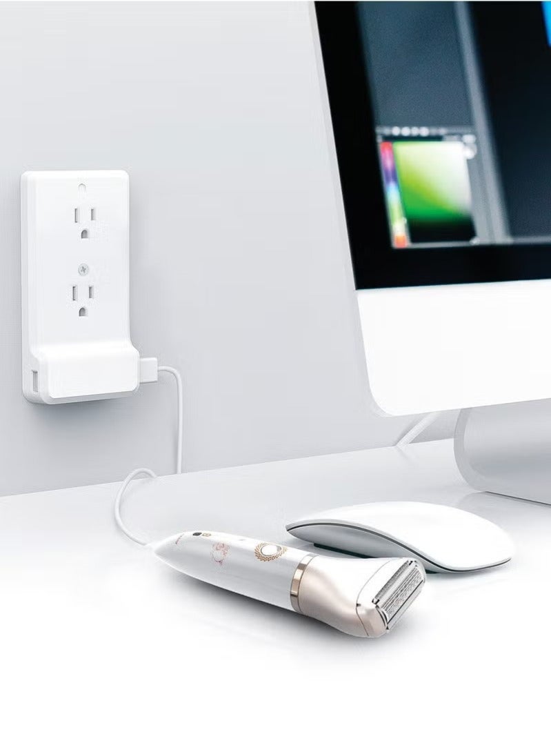 Electric Razor for Women, Wet and Dry Painless Epilator 2-in-1 Ladies Shaver with USB Charging Suitable for Face Legs Underarms and Bikini Trimmer - Image 4