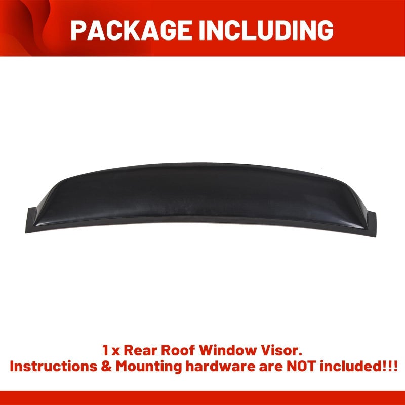 ECOTRIC Roof Spoiler Compatible with 2006-2015 Honda Civic 4DR Sedan, Window Deflector Black Rear Visor Vent Wing, ABS Guards Shade - Image 5