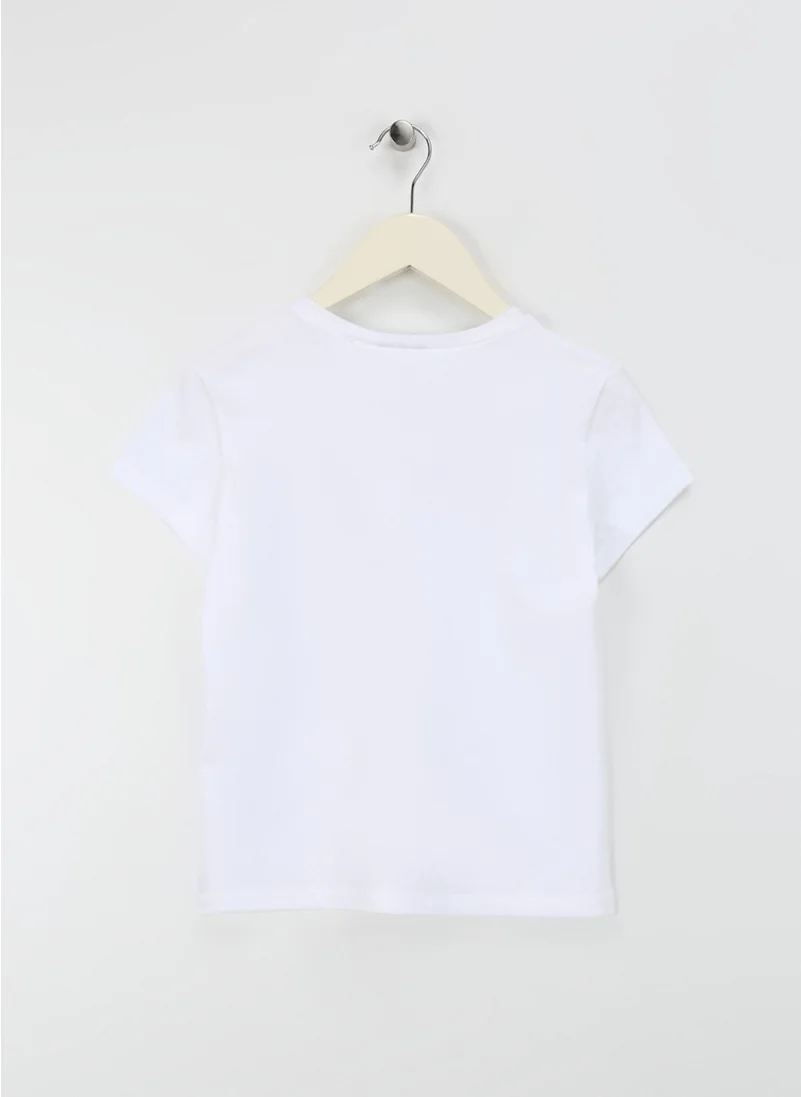 بينيتون White Girl's T-Shirt 3I1XC10H8