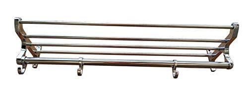VBLUE Towel Hanger Stand/Towel Rack for Bathroom (24 Inch-Chrome Finish) - Image 2