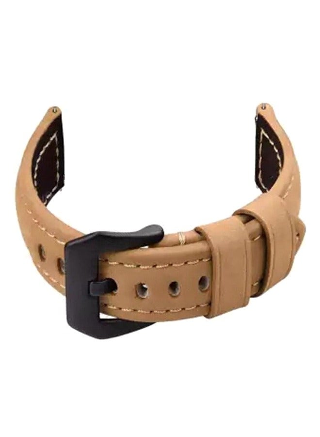 Loquat Replacement Band For Samsung Gear S2/S4 42mm,Samsung S2 Galaxy Watch S3 Crazy Horse Pattern Leather Strap 20mm 22mm Huawei Retro Leather Strap - Image 4