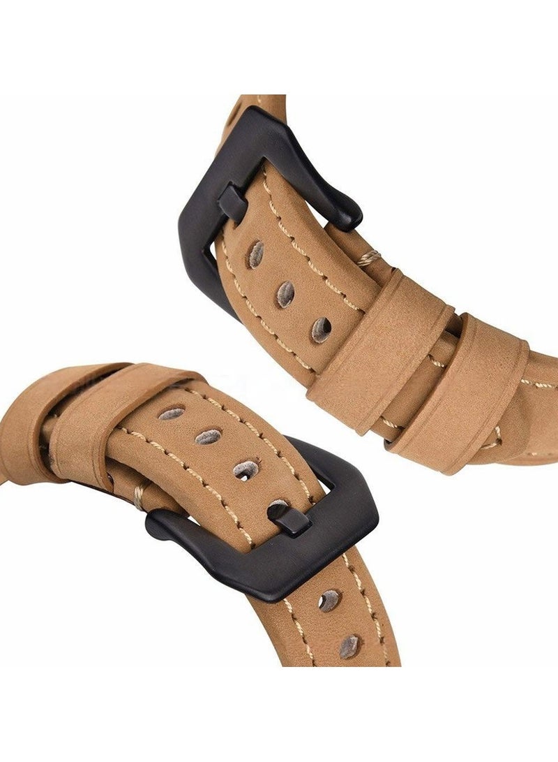 Loquat Replacement Band For Samsung Gear S2/S4 42mm,Samsung S2 Galaxy Watch S3 Crazy Horse Pattern Leather Strap 20mm 22mm Huawei Retro Leather Strap - Image 5